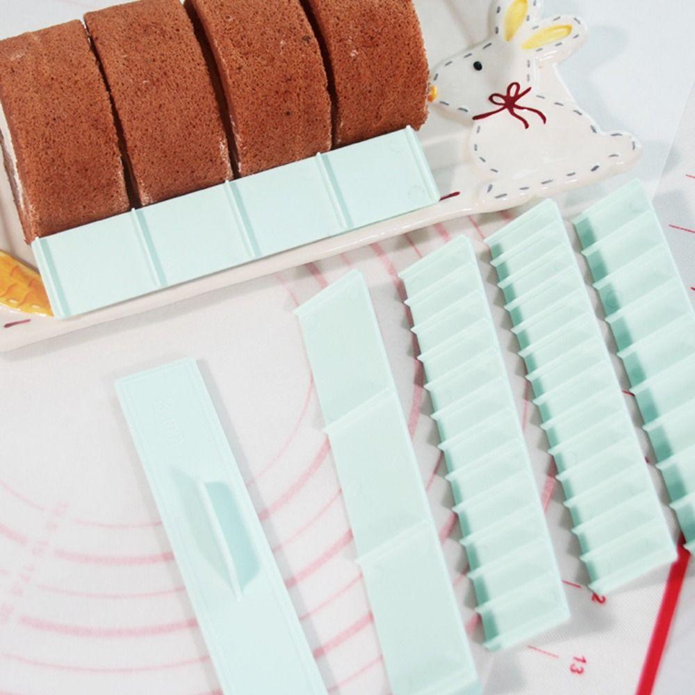 8pcs Blue Cookie Ruler ABS Cookie Thickness Measuring Tool Biscuit Cake Rolling Mold Pastry