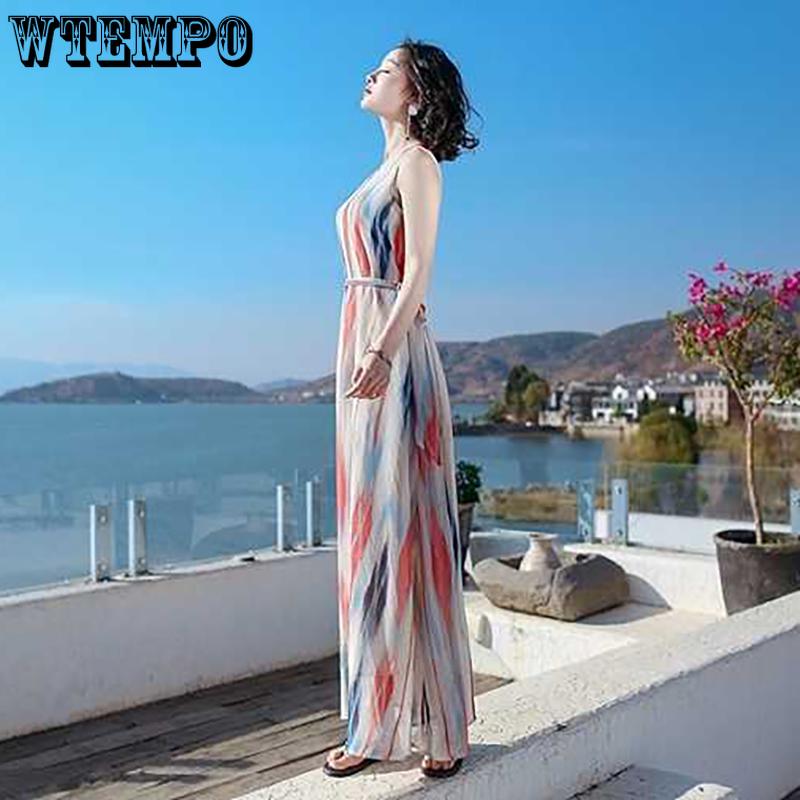 white christmas dresses Pure desire wind floral chiffon suspender dress women's summer French – Lee  Nhi Boutique main image 0