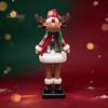 Christmas Village Display Pieces LED Lighted Figurine, Swirling Glitter Santa Claus Elk Snowman Unique Presents for Friends Decoration with