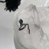 Vintage Punk Snake Shape Ring for Men Women Korean Elegant Opening Adjustable Crystal Rings Weddings Party Zircon