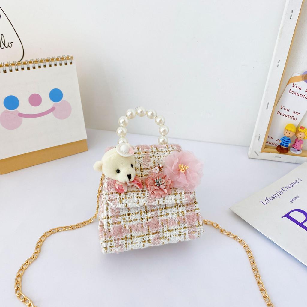 Adorable Mini Children's Crossbody Bag Cute Princess Style Soft Canvas Fashionable Design For Girls With Colorful Options