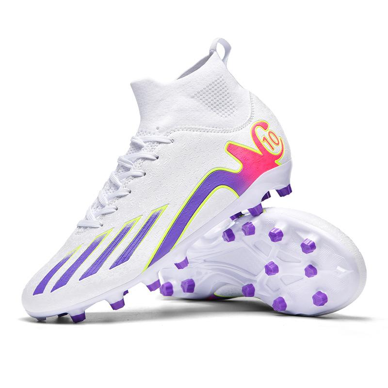 New high-top football shoes 2024 Messi youth children TF broken nails long nails student competition training shoes men and women