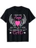 Guardian Angel Dad - I Was His Angel Now He Is Mine T-Shirt Casual Crew Neck Slight Stretch Fabric D