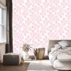 Wallpaper Flowers white and powder pink, subtle detail 50x1000
