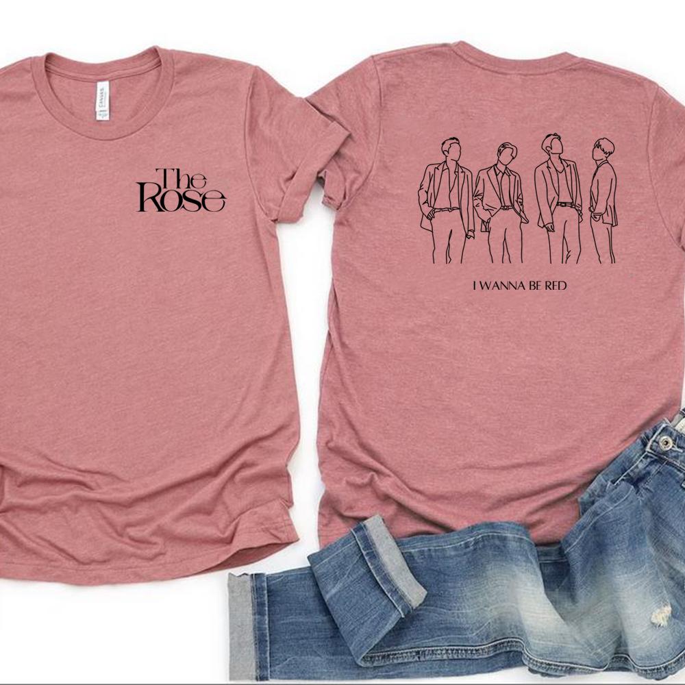 The Rose Back To Me Shirt Aesthetic Kpop Shirts The Rose Kpop Tshirt KRock Tees Trendy Harajuku Casual Tops Unisex Y2k Top