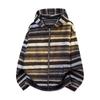 2026 Trendy National Tide Brand Striped Knit Sweater Hoodie for Couples