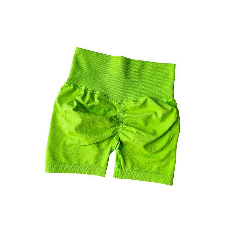 Fashion Peach Hip Lifting Sport Shorts Women's High Waist Abdominal-Shaping Slimming Running Training Hip-Showing Quick-Drying Three-Point Tights