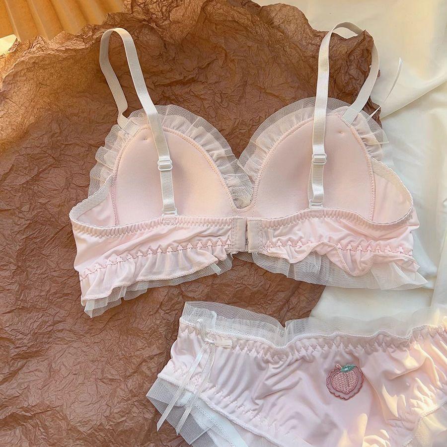 Girls Cute Bras Wireless Sweat Girls Underwear Backless Lingerie