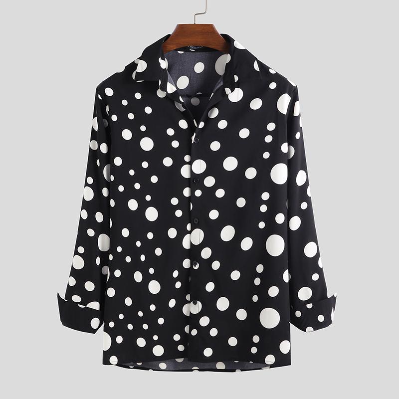 

Mens New Style T-shirt Vintage Floral Long Sleeve Shirts Tee Plus Size S-5XL 5XL чорний