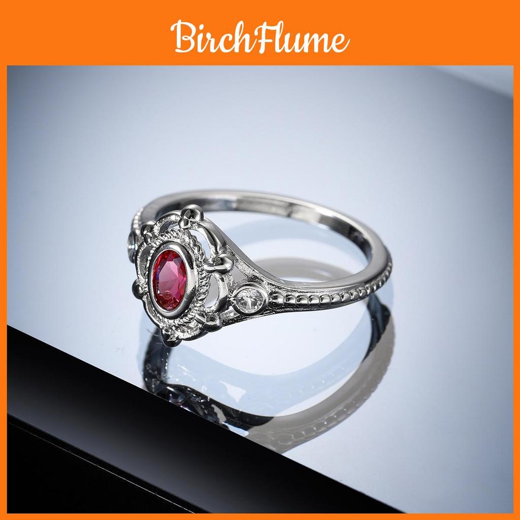 Stunning Ruby Inlaid Thai Silver Black Ring Elegant Geometric Design For Women Size 6 To 10