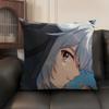 Razor Cute Genshin Impact Cushion Cover Natural Linen Organic Fabric DoubleSided Printing Sofa Home Decor Gift Pillow Case