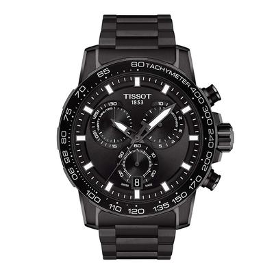 Reloj Tissot Super Sport Chrono de Cuarzo para Hombre, Esfera Negra, Brazalete, T1256173305100 [Importación Oficial]