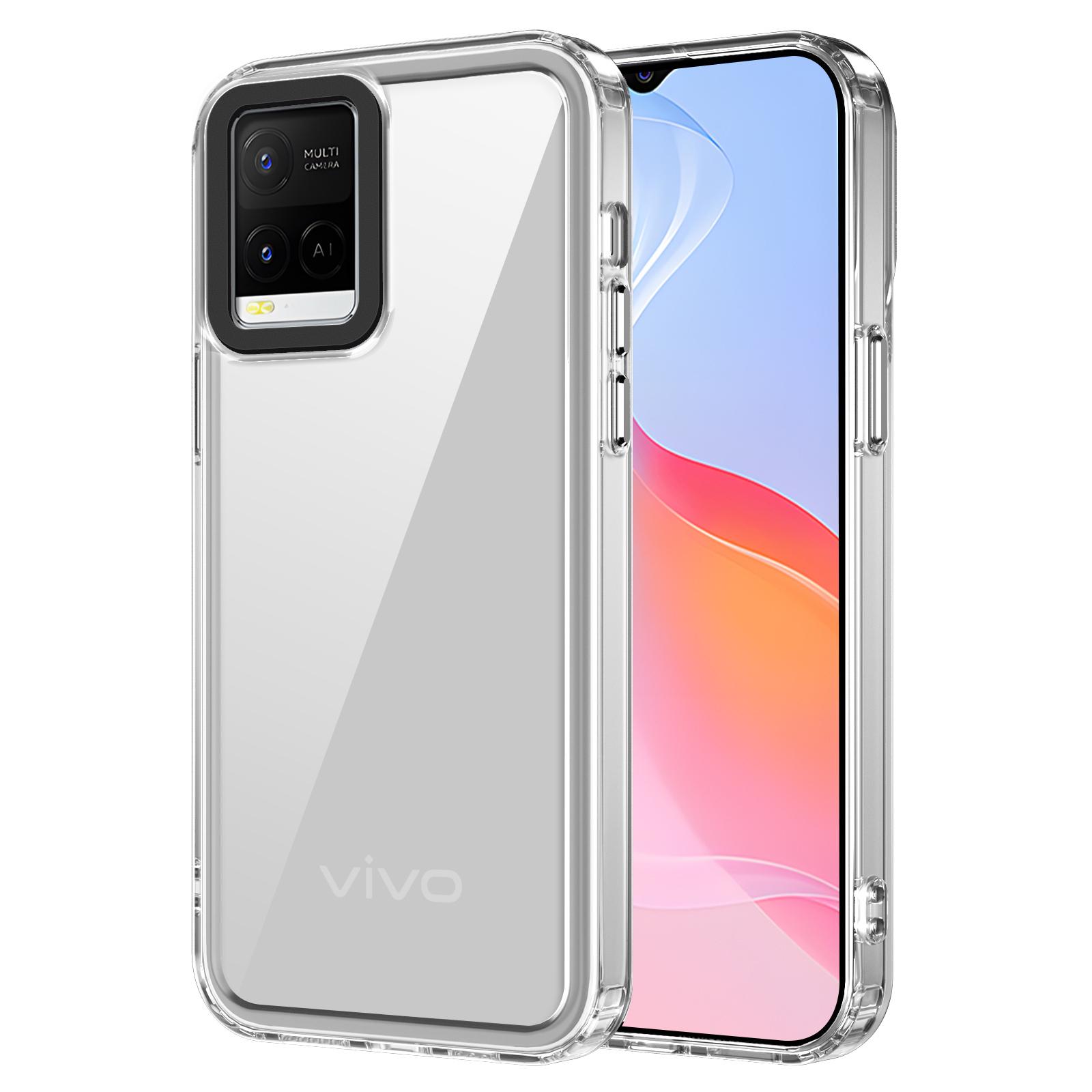 

For vivo Y21/Y33s/Y21s/Y32 4G/Y21t 4G Clear Case PC+TPU Anti-yellow Phone Cover Transparent