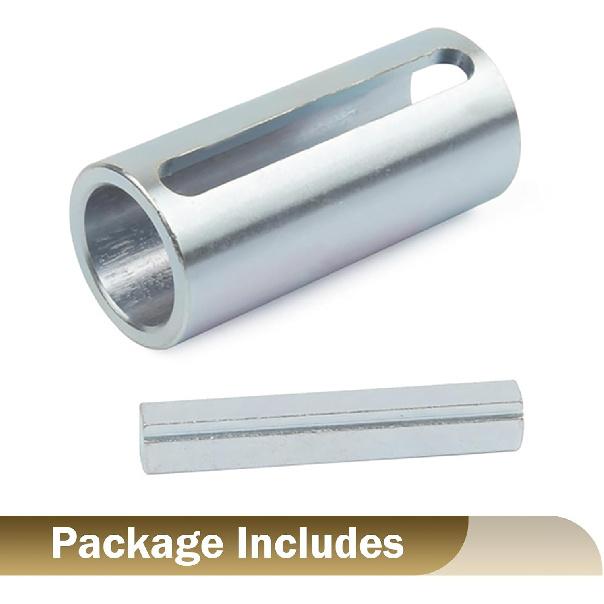3/4" to 1" Shaft Adapter Pulley, Stainless Steel Crank Shaft Sleeve Adapter, W/Step Key Gas Engine Pulley Crank Shaft Sleeve Adapter Pulley Bore