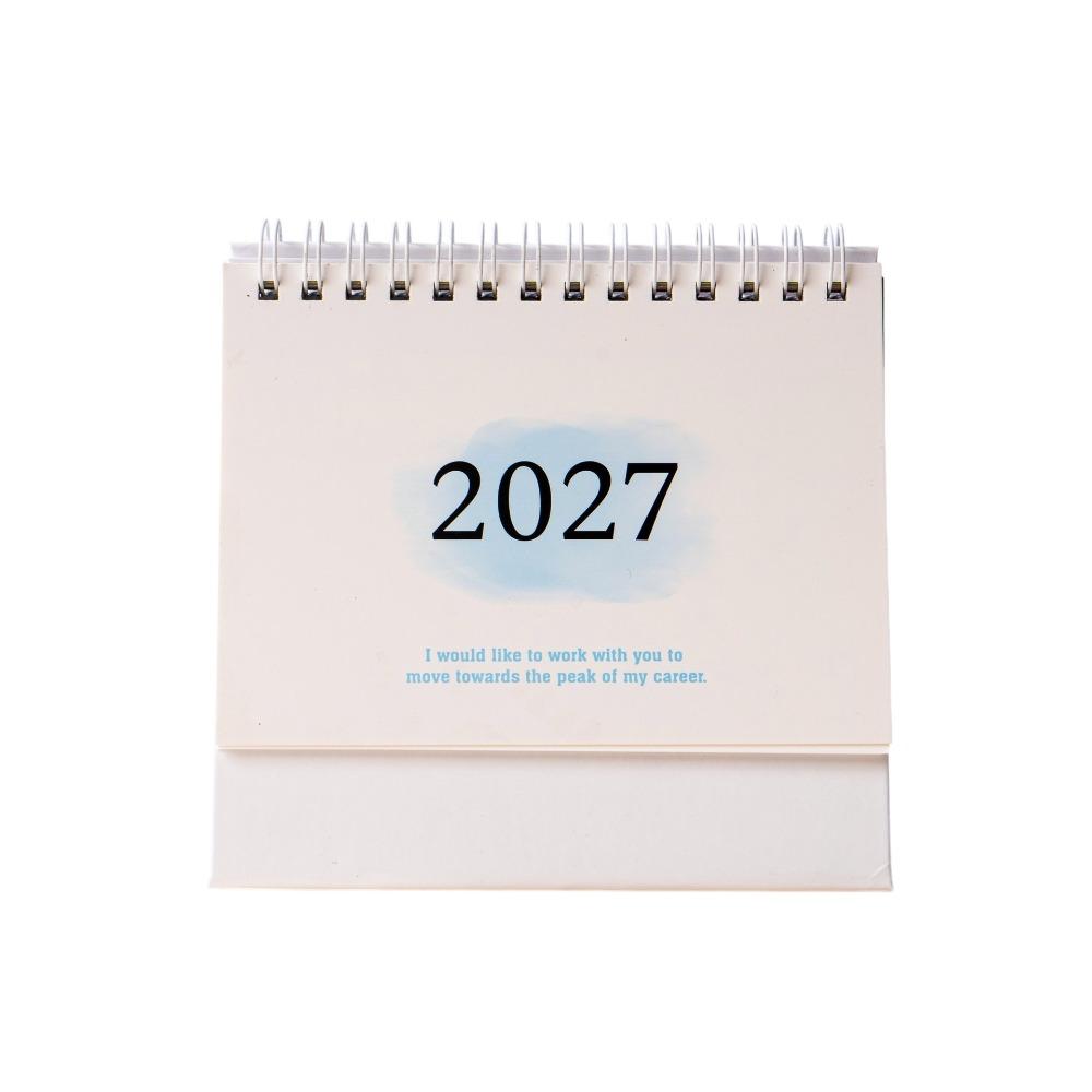 Yearly Agenda 3 Sizes Planning Desk Calendar Standing Flip Calendar Holiday Small Gift