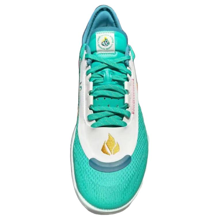 Li Ning Yu Shuai 18 V2 Comfortable Fashion Non-Slip Wear-Resistant Low-Top Basketball Shoes Men Sneaker Green White ABAU025-12