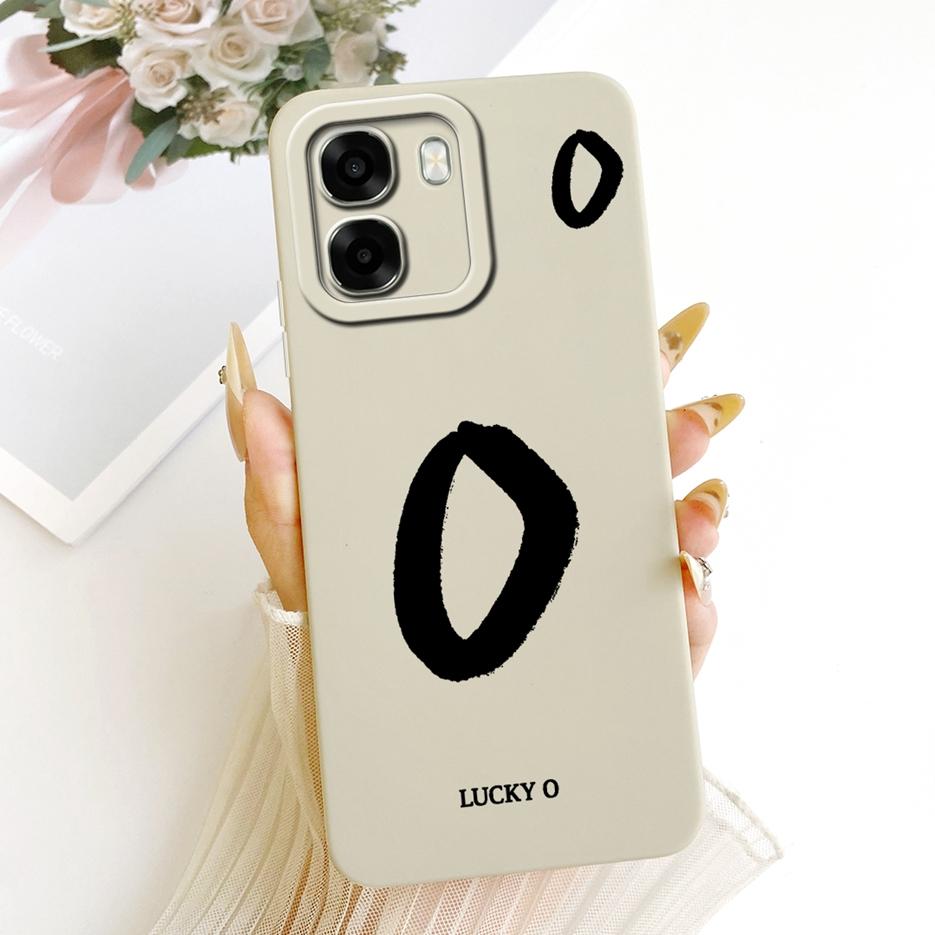 For Oppo A6 4G Case Oppo A6x 5G CPH2783 Cute Lucky Letters Cover Soft TPU Phone Case For Oppo A6x 4G OppoA6 5G Back Cover Fundas