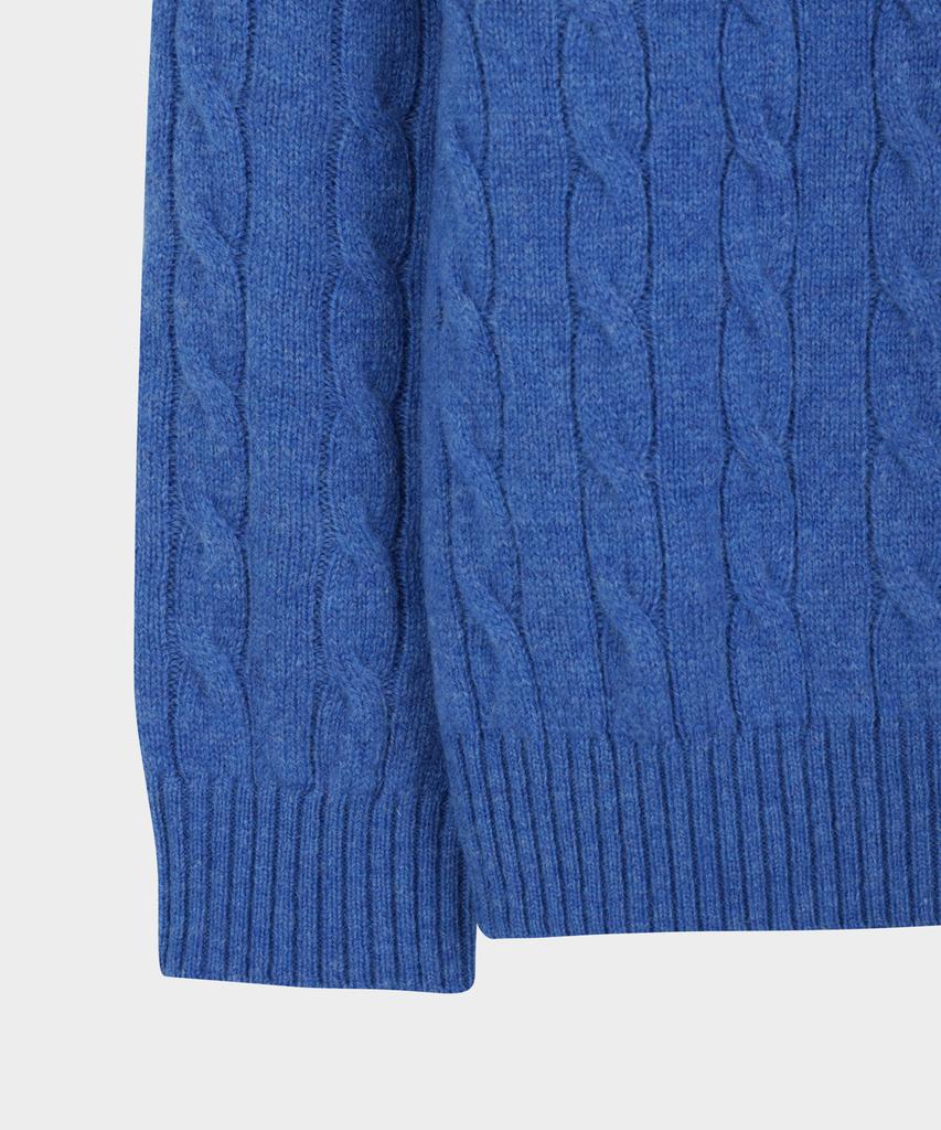 BROOKS BROTHERS Shetland Cable Pullover Sweater (Blue) (Bbwrmog421)