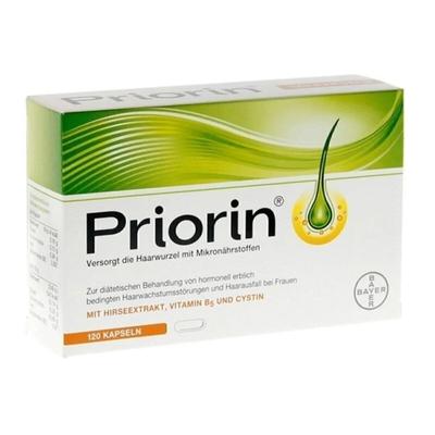 Κάψουλες Priorin - Συμπλήρωμα για την Ανάπτυξη των Μαλλιών με Εκχύλισμα Κεχριού, Βιταμίνη Β5 και Κυστίνη, 120 Κάψουλες