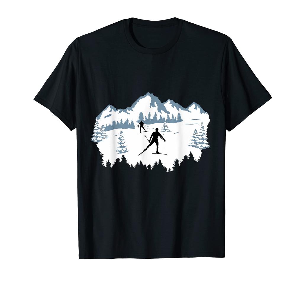 Cross-country skiing, cross-country skier. T-shirt