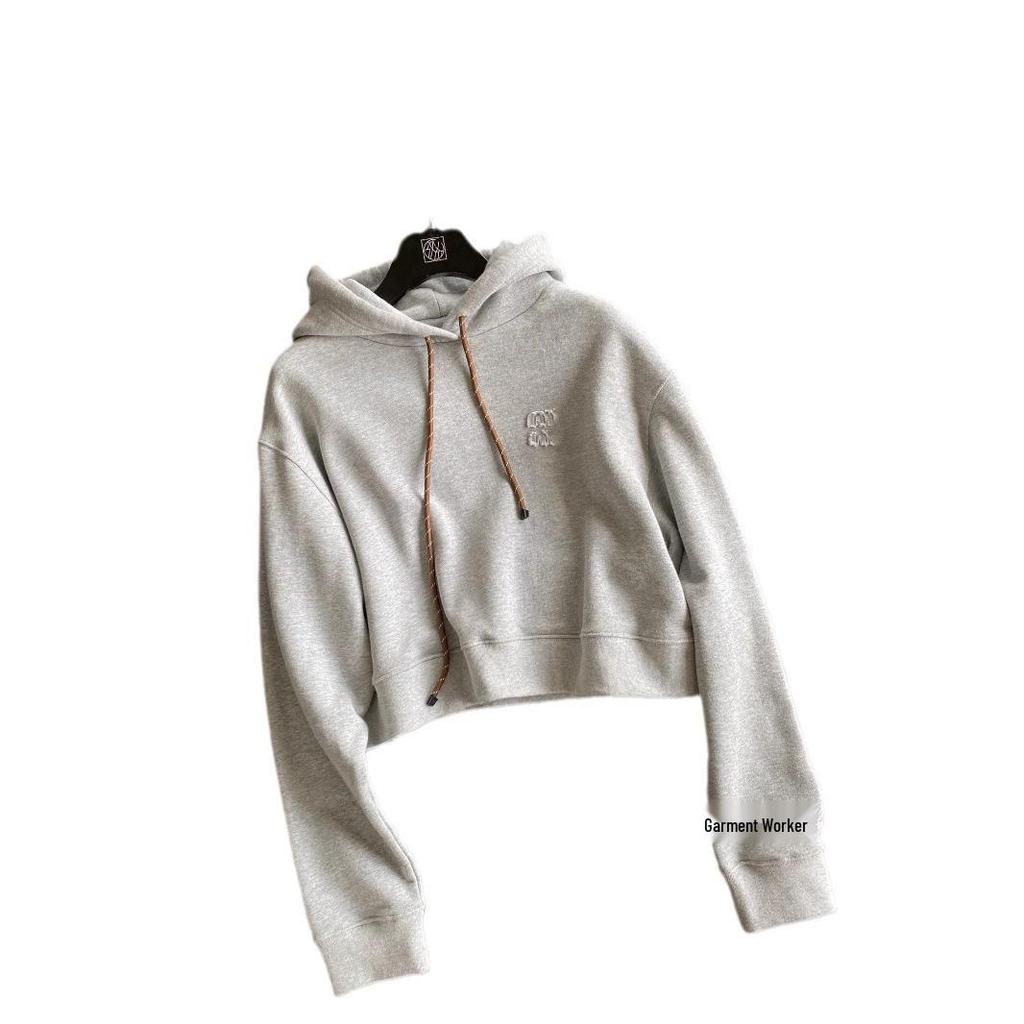 MIU Heavyweight Cotton Embroidered Women's Hoodie