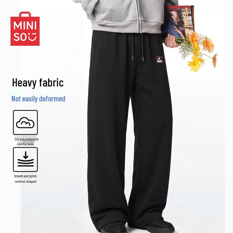 MINISO Men's Japanese Style Straight-Leg Cotton Casual Pants