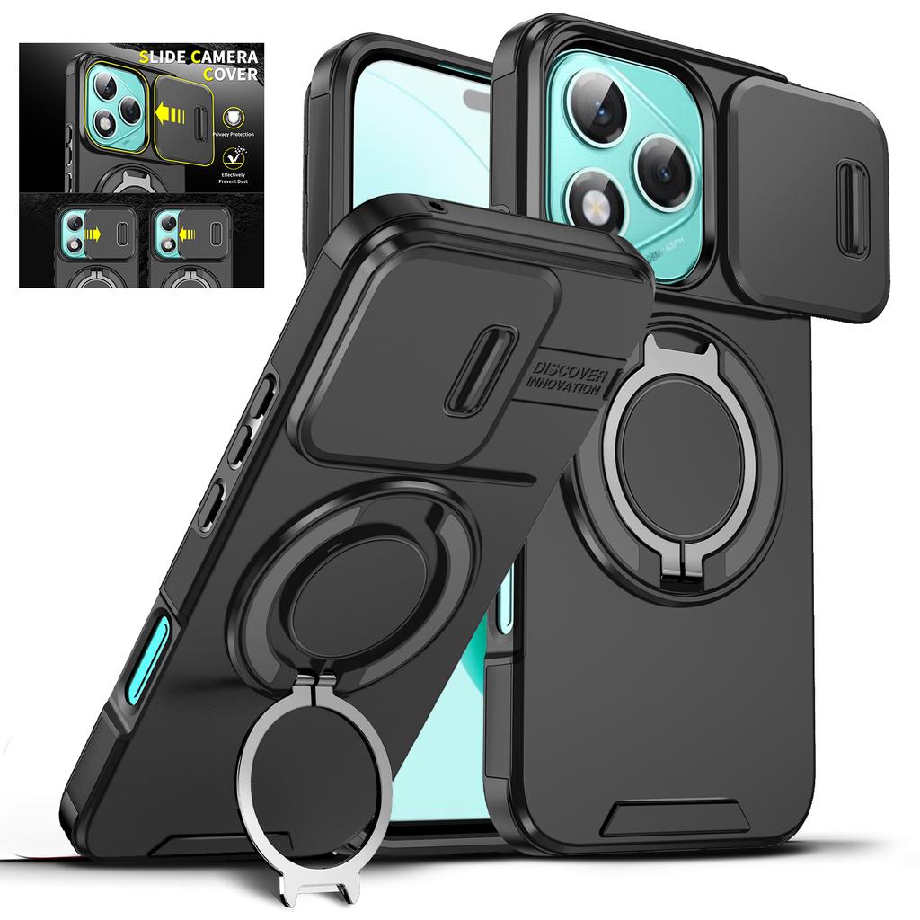 For Honor 400Pro 400 Lite X9c Smart 360 Degree Rotating Magnetic Bracket for Honor Magic7 Lite With Camera Protection Phone Case