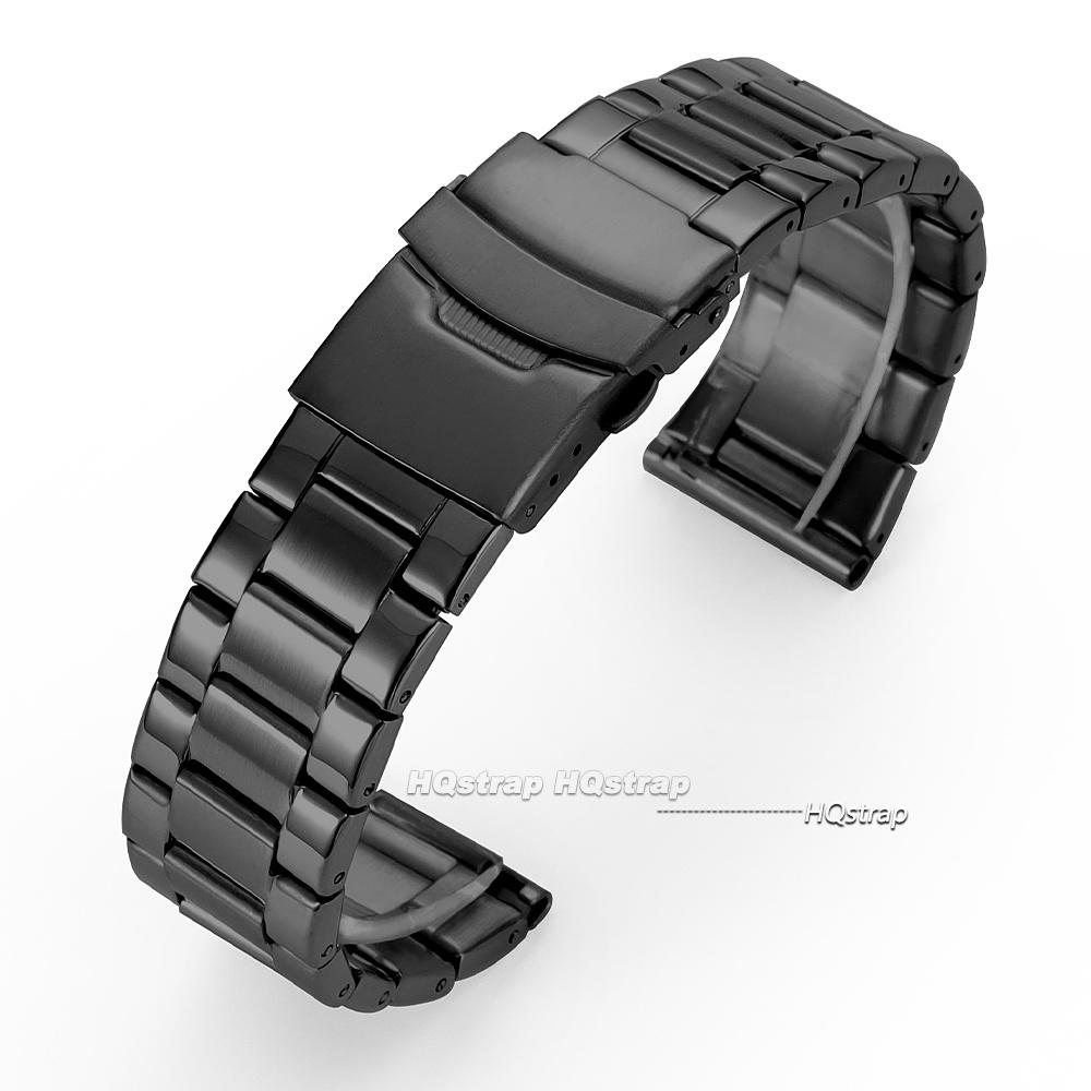 Metal Band for Seiko Folding Buckle Strap 20mm 22mm 24mm Stainless Steel Bracelet Business Wristband Replacement Accessories
