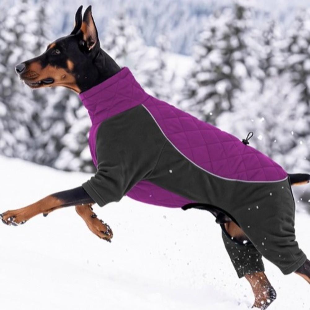 Verstellbares Hundevierbein-Sweatshirt Winddichte Hundewärmepyjama Fleece-Hundeoverall Outdoor