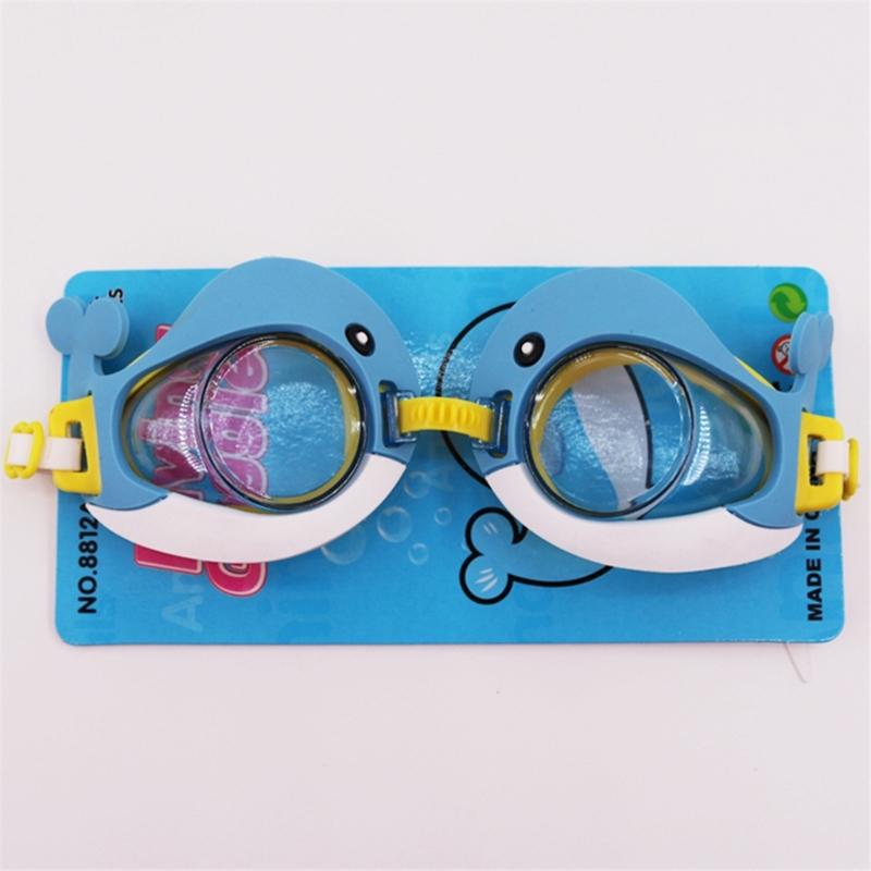 Kids AntiUV Swim Goggles Cartoon AntiFogs Toddlers Swim Glasses Adjustable Waterproofs Swimming Glasses for Boy Girls