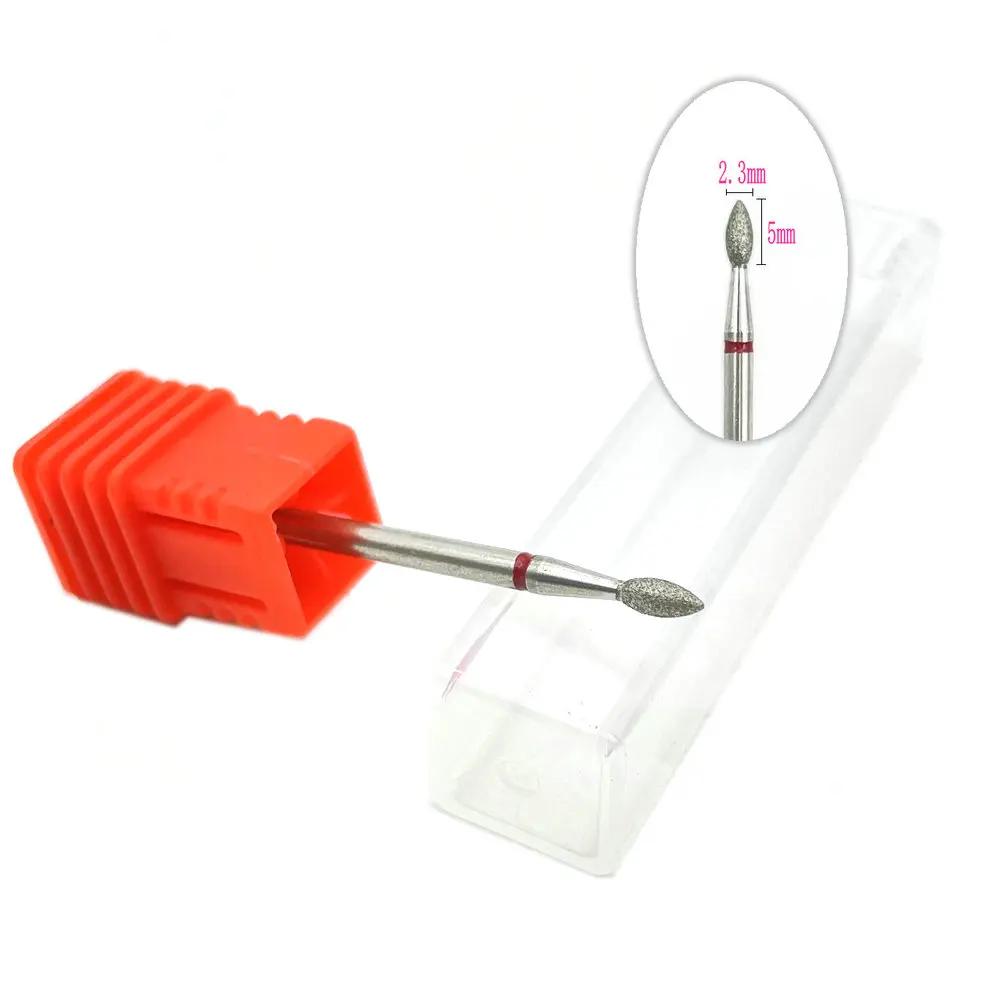 20pcs Diamond Nail Drill Milling Cutter for Manicure Rotary Bits Cuticle Clean Accessory Dental Diamond Burs Polisher 2.35mm