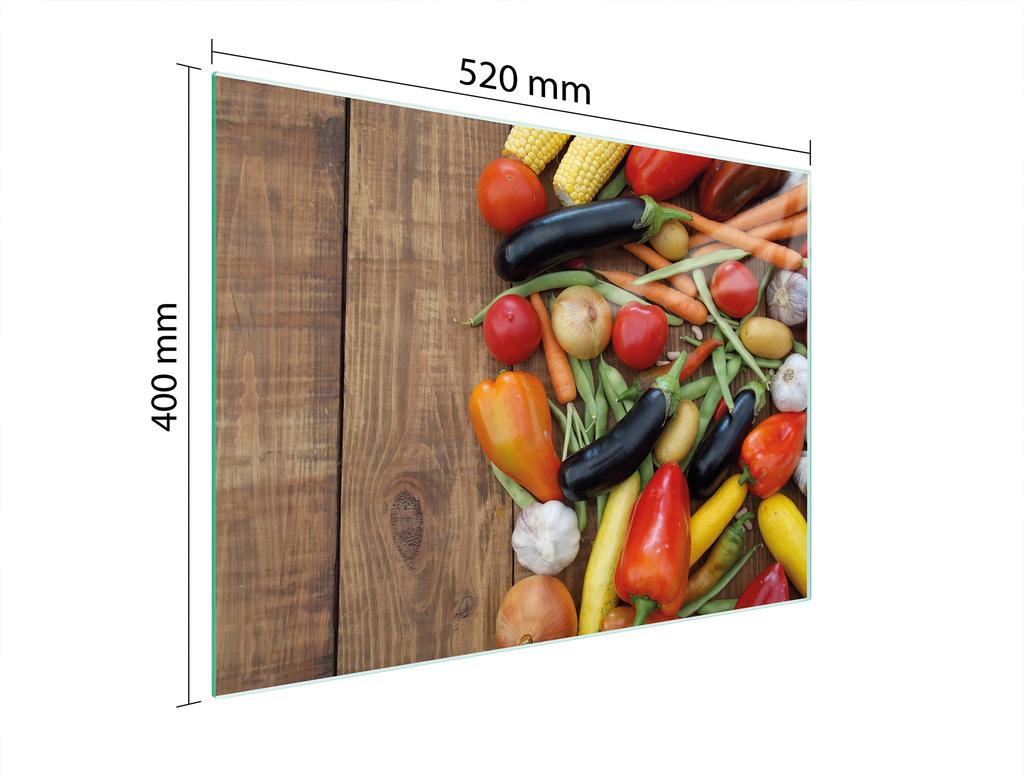SZKLANA DESKA DO KROJENIA 52x40 WARZYWA
