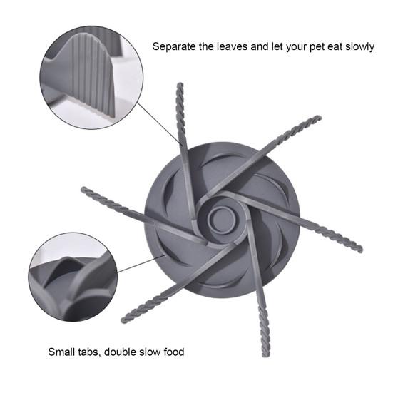 Slow Feeder-Hundenäpfe-Einsatz mit Saugnäpfen, zuschneidbares Anti-Erstickungs-Puzzle aus Silikon, Slow Feeder-Einsatz für normale und erhöhte Hundenäpfe