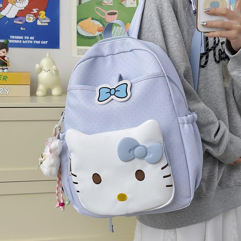 Schoolbag Cartoon Plaid Cat Backpack New Backpack Childlike Cute Bag Small Fresh Primary School Girl Schoolbag