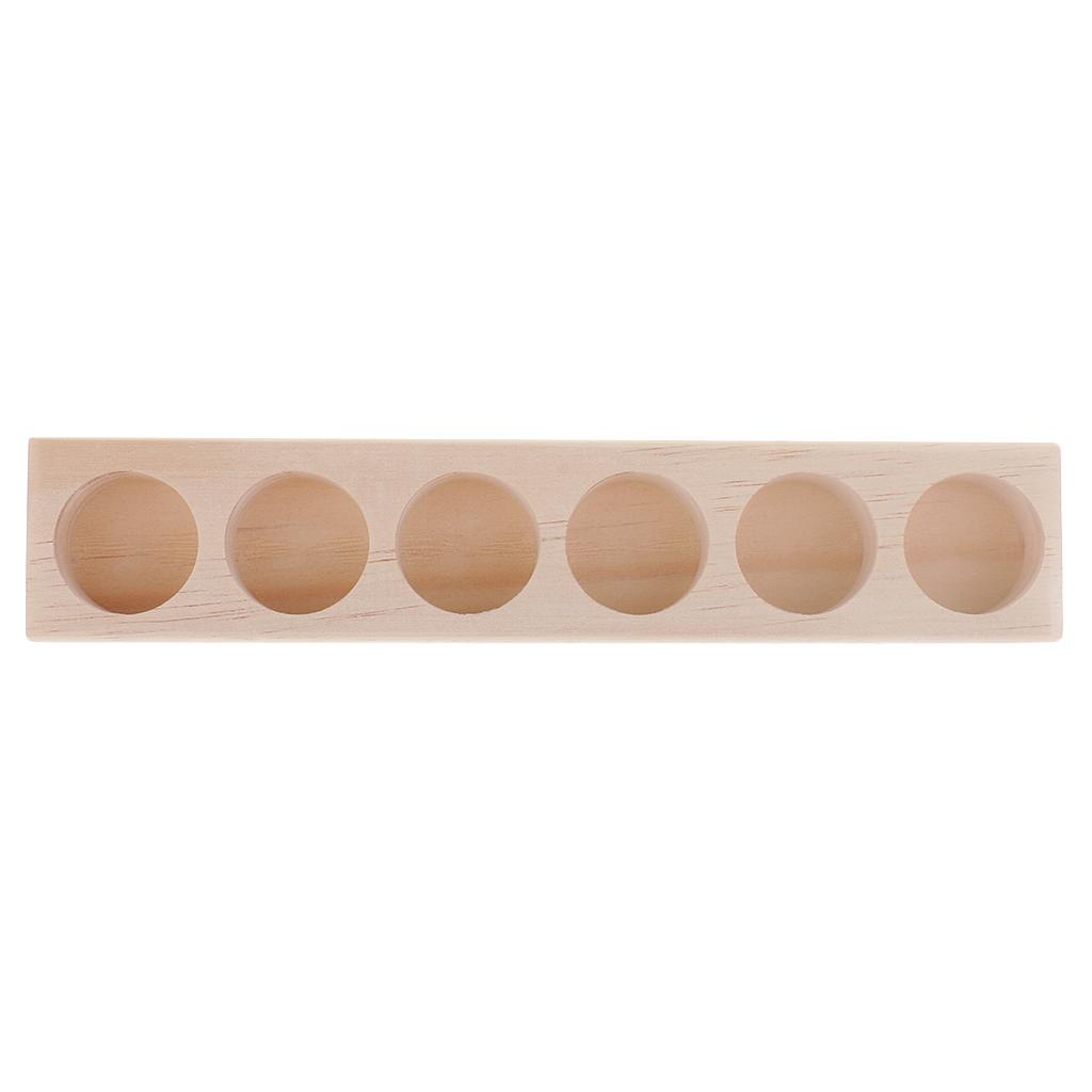 Wooden Essential Oil Display Stand One Tier Organizer Box Tray Shelf for Storing and Presenting Roller Bottles