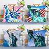 Statue Of Liberty Art Pillow Case Sofa Cushion Cover Room Home Decoration