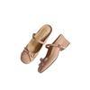 Sheepskin version~ bow word with bag head drag women's outer wear 2025 summer new French square head thick heel sandals