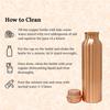 Pure Copper Water Bottle 1L | Ayurvedic Pure Copper Water Bottle with Leakproof Lid | 1L Water Bottle for Office & Gym (Copper Plain)