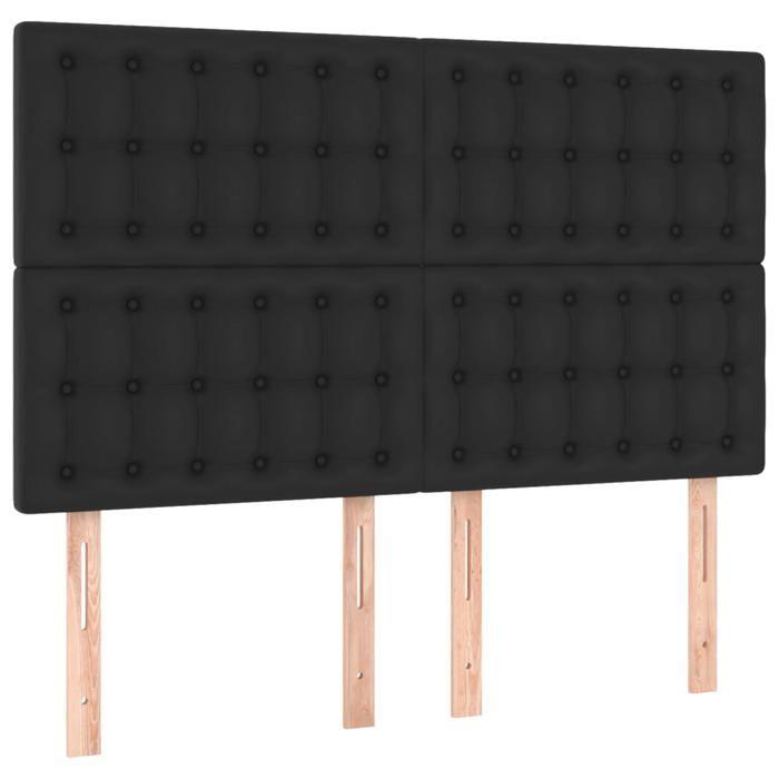 Tête de lit - MAISON EXCLUSIVE - 144x5x118/128 cm - Similicuir - LED intégrée - Hauteur réglable