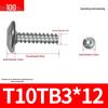 Black Zinc Plated M2 Pan Head Anti-Theft Hex Screws, Flat Tail, Self-Tapping