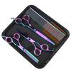 7.0 Inch, Color Electroplating 3 Packs, Pet Beauty Scissors, Straight Scissors, Steel Comb For The Set.