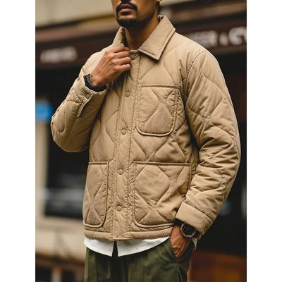American Retro Style Workwear Cotton Jacket for Men, Winter Amekaji Cotton Coat, Foreign Trade Men's Clothing, Barn-Style Cotton Jacket