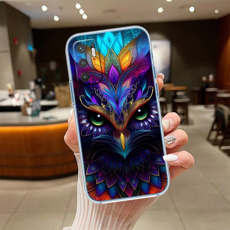 NH14 Cartoon Art Owl Phone Case for LG K22 K30 K40 K40S K41 K42 K50 K50S K51 K51S K52 K61 K62 K71 K92 Q60 Q61 V40 V50 V60