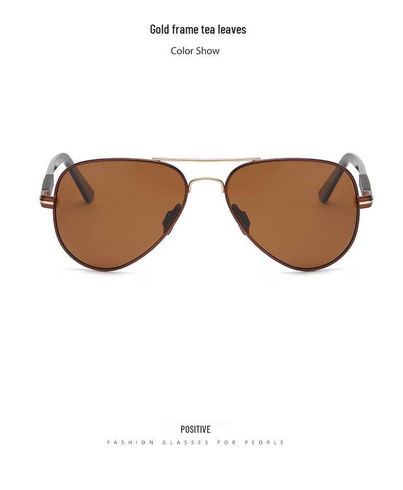 Trendy Metal Double Bridge Sunglasses: Classic Unisex Street Style Driving Glasses