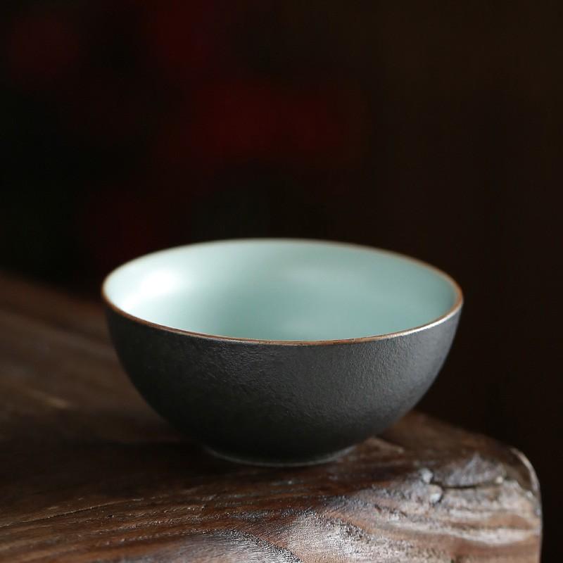 Black Pottery Ceramic Tea Cup Kung Fu Tea Set Small Tea Bowl