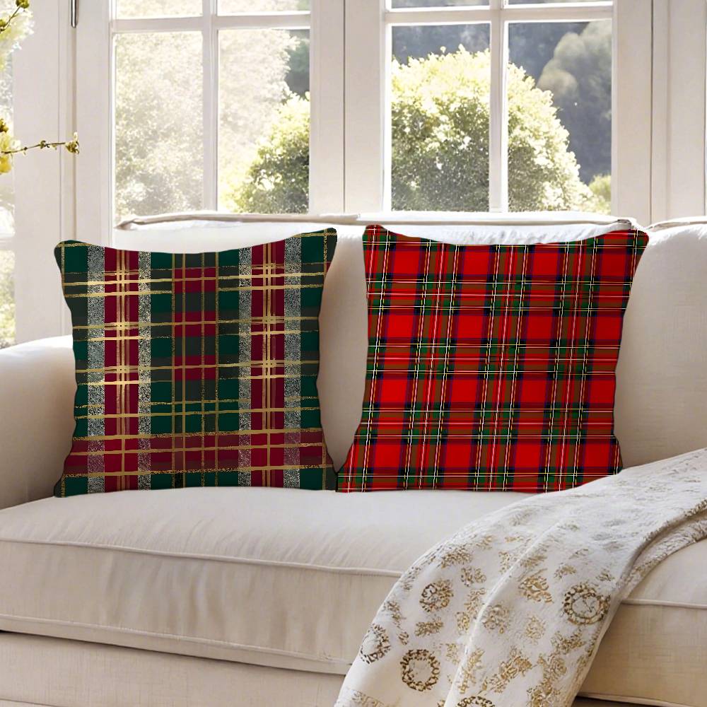 Frohe Weihnachten Kissenbezug Seidiger Kurzplüsch mit unsichtbarem Reißverschluss Staubdichter Sofakissenbezug