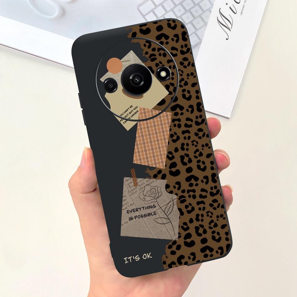 Rückseite für Xiaomi Redmi A3 4G Drachen Cartoon Tiere Cartoon Malerei Funda Etui für Xiomi RedmiA3 A 3 Weiche TPU Silikon Tasche