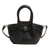 Trendy and Popular Lychee Pattern Bucket Bag, New Temperament Sense, Portable Shoulder Retro Messenger Bag Bag