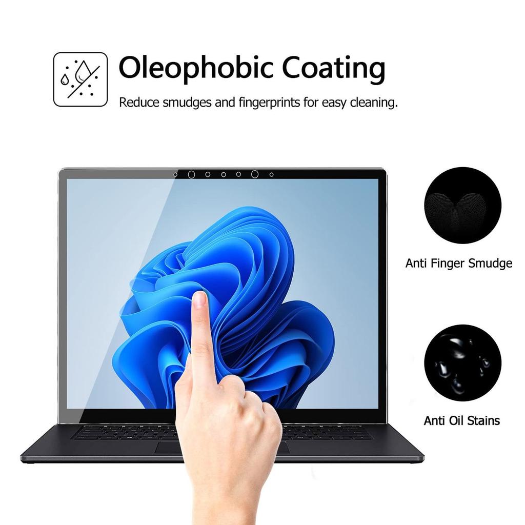 MEGOO Surface Laptop Spezielle Schutzfolie Einfach anzubringen Hohe Transparenz Abgerundete Kantenverarbeitung Gehärtetes Glas Zoll Schutzfolie 5/Laptop