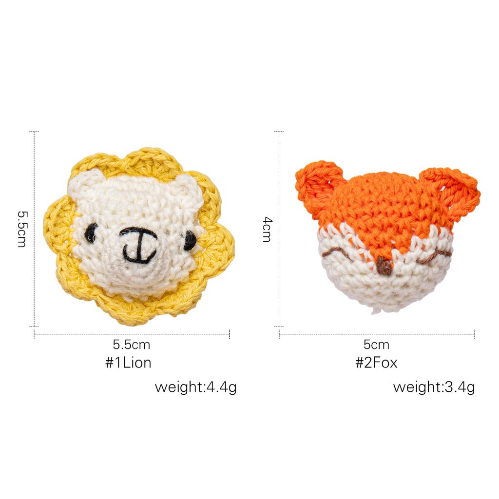 Crochet Beads Cute Animal Lion Fox Diy Molar Knitting Jewelry Crib Baby Sensory Baby Toys Children'S Products